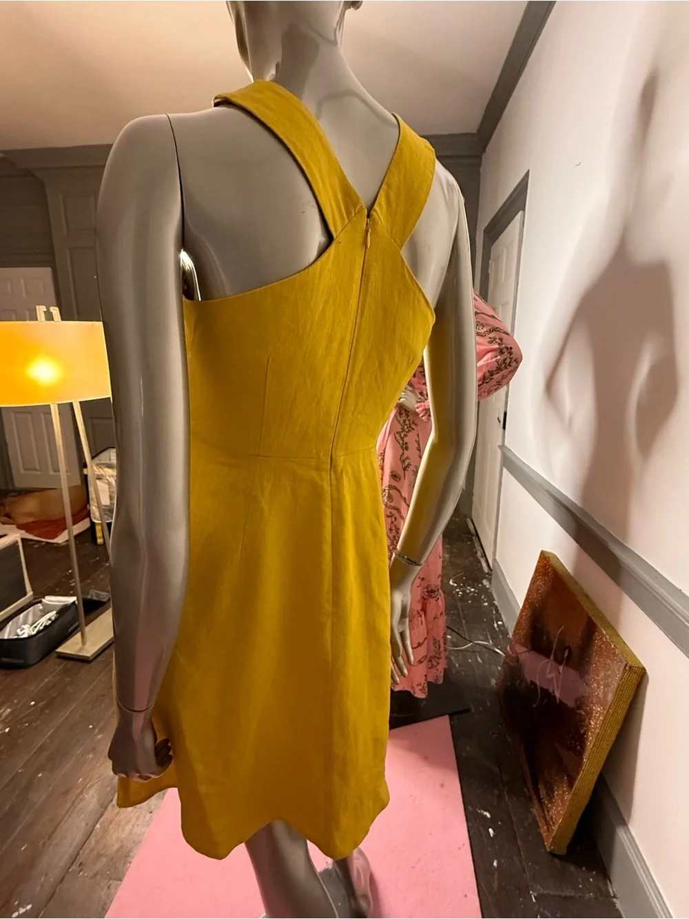 Women's Ann Taylor Factory Yellow Halter Mini Dress Size 2